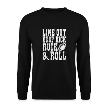 Club de rugby Équipe de rugby Football Sport Cadeau - Sweat-shirt Unisexe - noir - Devant - Alina (178cm) & Michal (187cm)