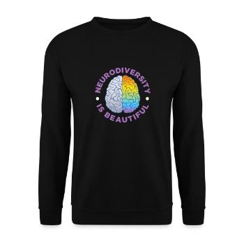 ADHS ADHD Aufmerksamkeit Defizit Geschenk - Unisex Pullover - Schwarz - Vorne - Alina (178cm) & Michal (187cm)