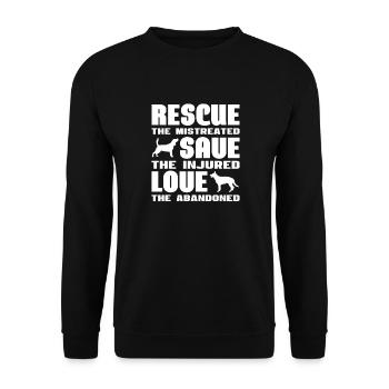 Animal Rescue - Unisex Sweatshirt - black - Front - Alina (178cm) & Michal (187cm)