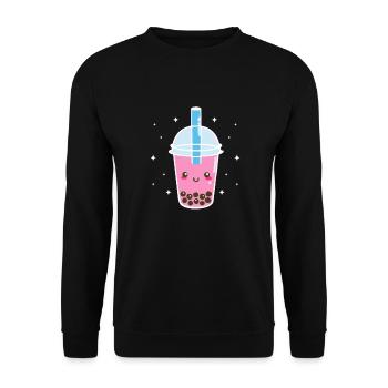 Thé à bulles - Sweat-shirt Unisexe - noir - Devant - Alina (178cm) & Michal (187cm)