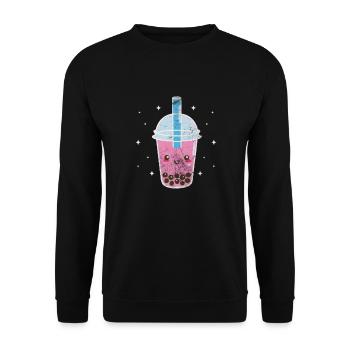 Bubble Tea Boba Tea Kawaii Cadeau - Sweat-shirt Unisexe - noir - Devant - Alina (178cm) & Michal (187cm)