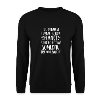 Changement climatique - Sweat-shirt Unisexe - noir - Devant - Alina (178cm) & Michal (187cm)
