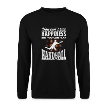Handball Handball Handball Handball Joueur de sport Cadeau - Sweat-shirt Unisexe - noir - Devant - Alina (178cm) & Michal (187cm)