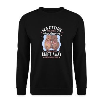 Loutre de mer Loutre Cadeau de loutre - Sweat-shirt Unisexe - noir - Devant - Alina (178cm) & Michal (187cm)