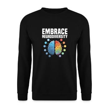 ADHS ADHD Aufmerksamkeit Defizit Geschenk - Unisex Pullover - Schwarz - Vorne - Alina (178cm) & Michal (187cm)