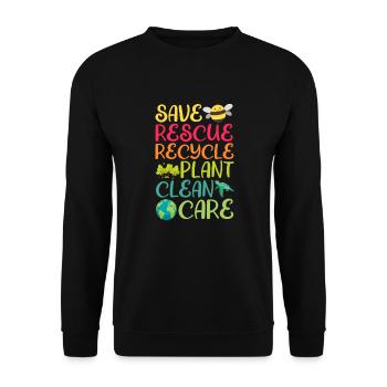 Animal Rescue - Unisex Sweatshirt - black - Front - Alina (178cm) & Michal (187cm)