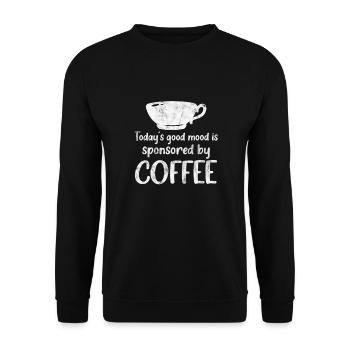 Coffee - Unisex Sweatshirt - black - Front - Alina (178cm) & Michal (187cm)