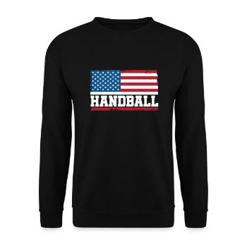 Handball - Unisex Sweatshirt - black - Front - Alina (178cm) & Michal (187cm)