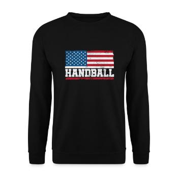 Handball Handball Player Handball Player Sports Gift - Unisex Sweatshirt - black - Front - Alina (178cm) & Michal (187cm)
