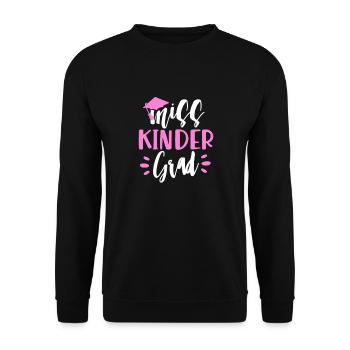 Kindergarten Child School Enrollment School Gift - Unisex Sweatshirt - black - Front - Alina (178cm) & Michal (187cm)