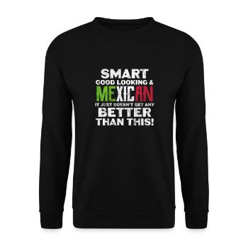 Mexiko - Unisex Pullover - Schwarz - Vorne - Alina (178cm) & Michal (187cm)