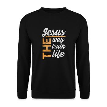 Bible - Sweat-shirt Unisexe - noir - Devant - Alina (178cm) & Michal (187cm)