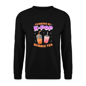 Thé à bulles - Sweat-shirt Unisexe - noir - Devant - Alina (178cm) & Michal (187cm)