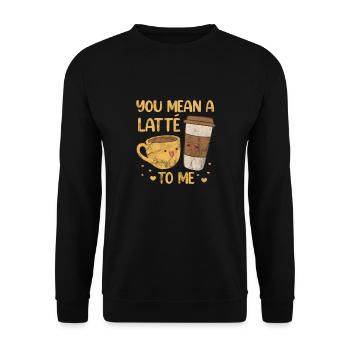 Coffee - Unisex Sweatshirt - black - Front - Alina (178cm) & Michal (187cm)