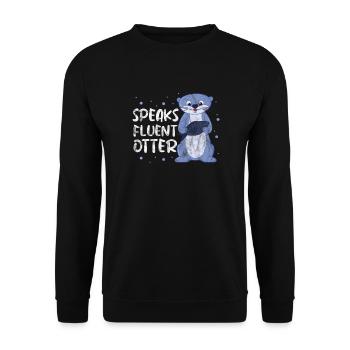 Otter - Unisex Pullover - Schwarz - Vorne - Alina (178cm) & Michal (187cm)