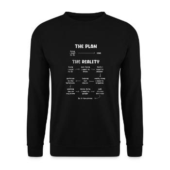 TDAH - Sweat-shirt Unisexe - noir - Devant - Alina (178cm) & Michal (187cm)
