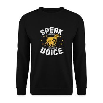 Animal Rescue Animal Welfare Animal Friend Gift - Unisex Sweatshirt - black - Front - Alina (178cm) & Michal (187cm)