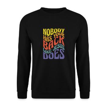 Bible Bible Verse Christian Proverbs Jesus Gift - Unisex Sweatshirt - black - Front - Alina (178cm) & Michal (187cm)