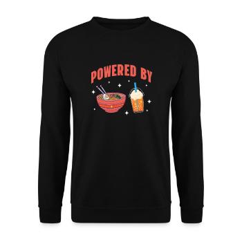 Thé à bulles - Sweat-shirt Unisexe - noir - Devant - Alina (178cm) & Michal (187cm)