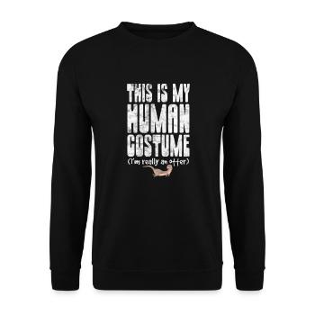 Loutre - Sweat-shirt Unisexe - noir - Devant - Alina (178cm) & Michal (187cm)