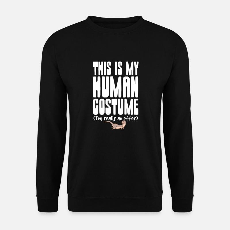 Otter Seeotter Fischotter Geschenk - Unisex Pullover - Schwarz