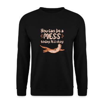 Loutre - Sweat-shirt Unisexe - noir - Devant - Alina (178cm) & Michal (187cm)