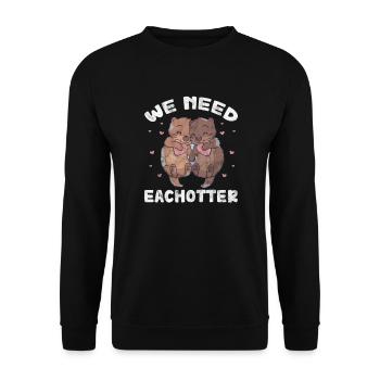 Loutre - Sweat-shirt Unisexe - noir - Devant - Alina (178cm) & Michal (187cm)