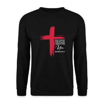Bible Bible Versets chrétiens Don de Jésus - Sweat-shirt Unisexe - noir - Devant - Alina (178cm) & Michal (187cm)