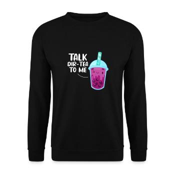 Thé à bulles - Sweat-shirt Unisexe - noir - Devant - Alina (178cm) & Michal (187cm)