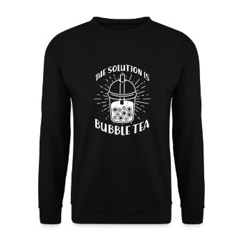 Thé à bulles - Sweat-shirt Unisexe - noir - Devant - Alina (178cm) & Michal (187cm)