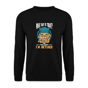 Retraite du café - Sweat-shirt Unisexe - noir - Devant - Alina (178cm) & Michal (187cm)