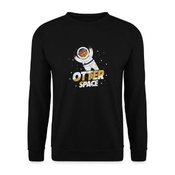 Otter - Unisex Pullover - Schwarz - Vorne - Alina (178cm) & Michal (187cm)