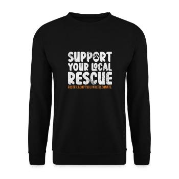 Animal Rescue Animal Welfare Animal Friend Gift - Unisex Sweatshirt - black - Front - Alina (178cm) & Michal (187cm)