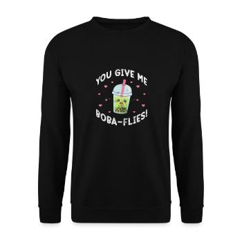 Bubble Tea Boba Tea Kawaii Cadeau - Sweat-shirt Unisexe - noir - Devant - Alina (178cm) & Michal (187cm)