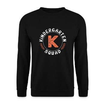 Kindergarten Child School Enrollment School Gift - Unisex Sweatshirt - black - Front - Alina (178cm) & Michal (187cm)