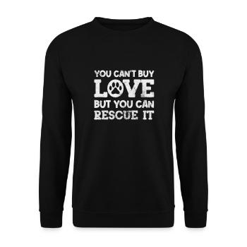 Animal Rescue Animal Welfare Animal Friend Gift - Unisex Sweatshirt - black - Front - Alina (178cm) & Michal (187cm)