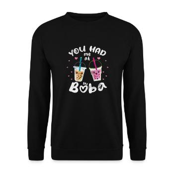 Bubble Tea Boba Tea Kawaii Cadeau - Sweat-shirt Unisexe - noir - Devant - Alina (178cm) & Michal (187cm)