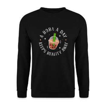 Bubble Tea Boba Tea Kawaii Cadeau - Sweat-shirt Unisexe - noir - Devant - Alina (178cm) & Michal (187cm)