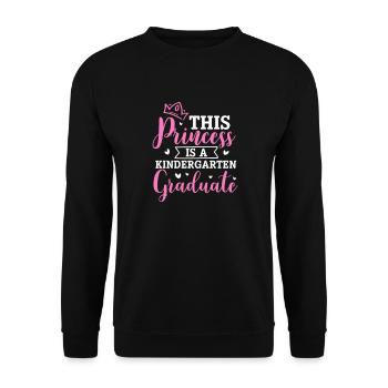 Kindergarten Child School Enrollment School Gift - Unisex Sweatshirt - black - Front - Alina (178cm) & Michal (187cm)
