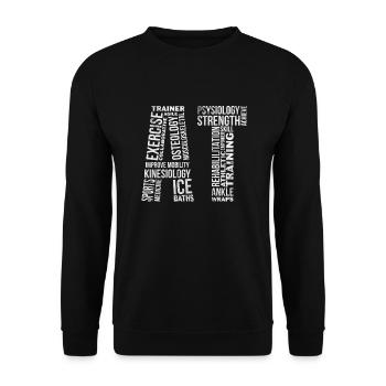 Sportmediziner Sportmedizin Athletiktrainer - Unisex Pullover - Schwarz - Vorne - Alina (178cm) & Michal (187cm)