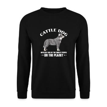Cadeau de chien de bétail australien - Sweat-shirt Unisexe - noir - Devant - Alina (178cm) & Michal (187cm)