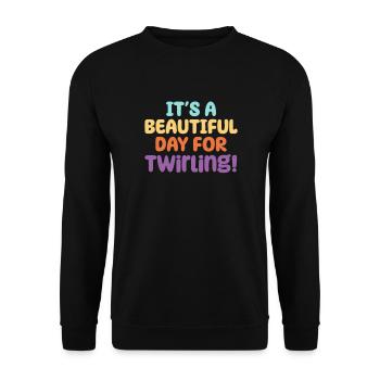 Baton Twirling Gymnastique Gymnastique Cadeau - Sweat-shirt Unisexe - noir - Devant - Alina (178cm) & Michal (187cm)