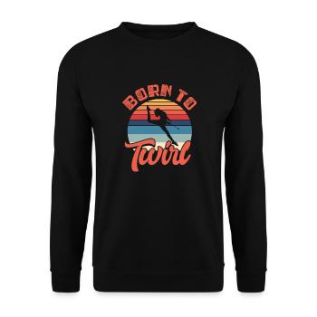 Baton Twirling Gymnastique Gymnastique Cadeau - Sweat-shirt Unisexe - noir - Devant - Alina (178cm) & Michal (187cm)