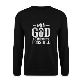 Bibel - Unisex Pullover - Schwarz - Vorne - Alina (178cm) & Michal (187cm)