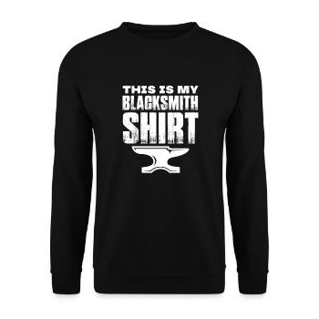Forgeron Schiede Anvil Cutler Cadeau - Sweat-shirt Unisexe - noir - Devant - Alina (178cm) & Michal (187cm)