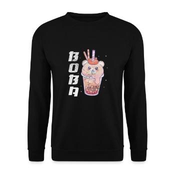 Bubble Tea Boba Tea Kawaii Cadeau - Sweat-shirt Unisexe - noir - Devant - Alina (178cm) & Michal (187cm)