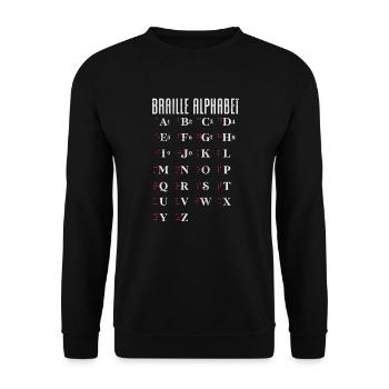Braille - Sweat-shirt Unisexe - noir - Devant - Alina (178cm) & Michal (187cm)