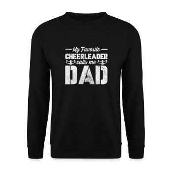 Cheerleader Cheerleading Sport Gymnastics Gift - Unisex Sweatshirt - black - Front - Alina (178cm) & Michal (187cm)