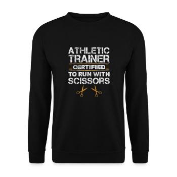 Médecin du sport, Médecine du sport, Entraîneur sportif - Sweat-shirt Unisexe - noir - Devant - Alina (178cm) & Michal (187cm)