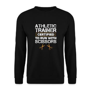 Médecin du sport - Sweat-shirt Unisexe - noir - Devant - Alina (178cm) & Michal (187cm)